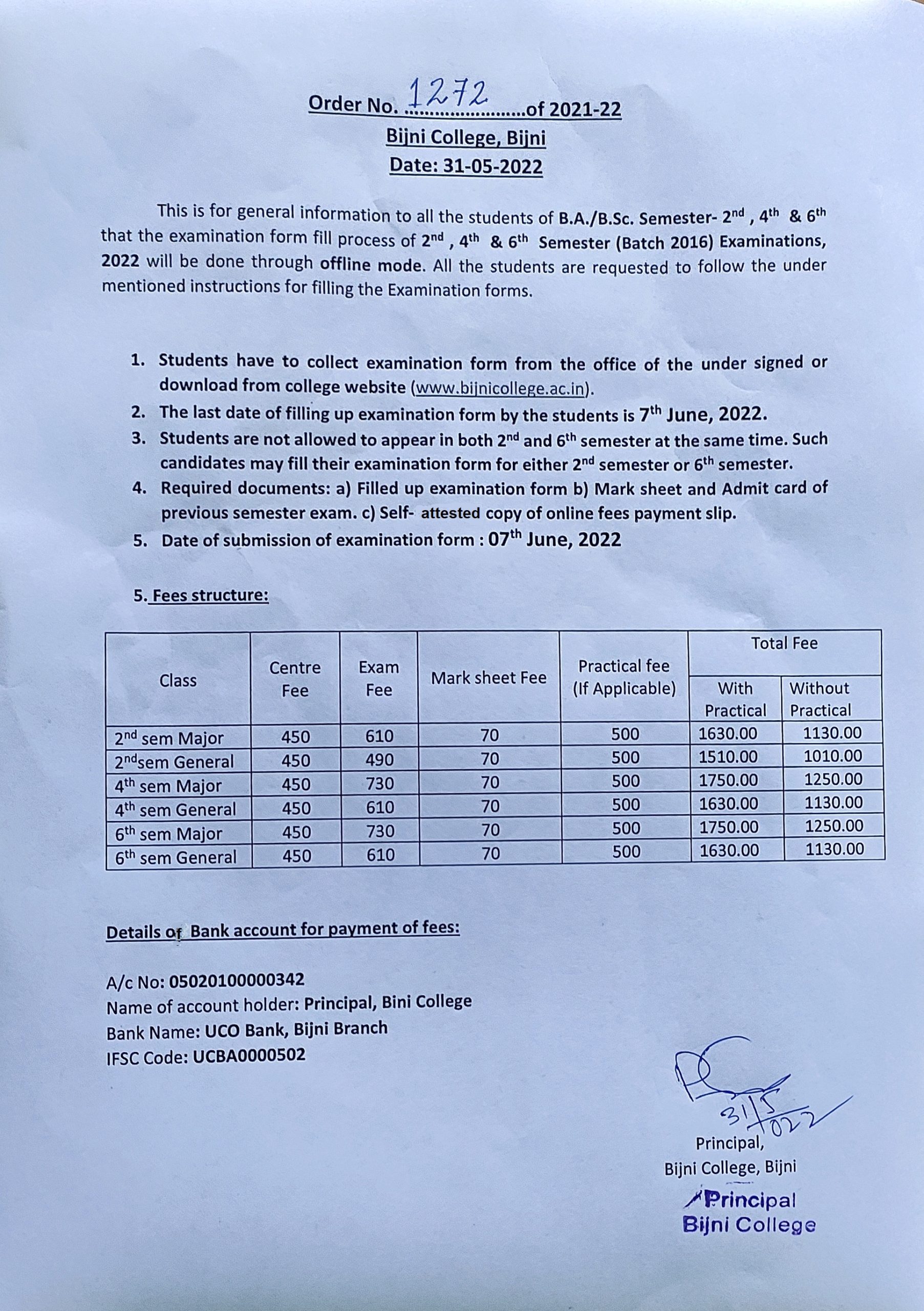 BA/B.Sc 2nd, 4th, 6th Sem (2016 Batch) Examination Form Fill Up (Under ...