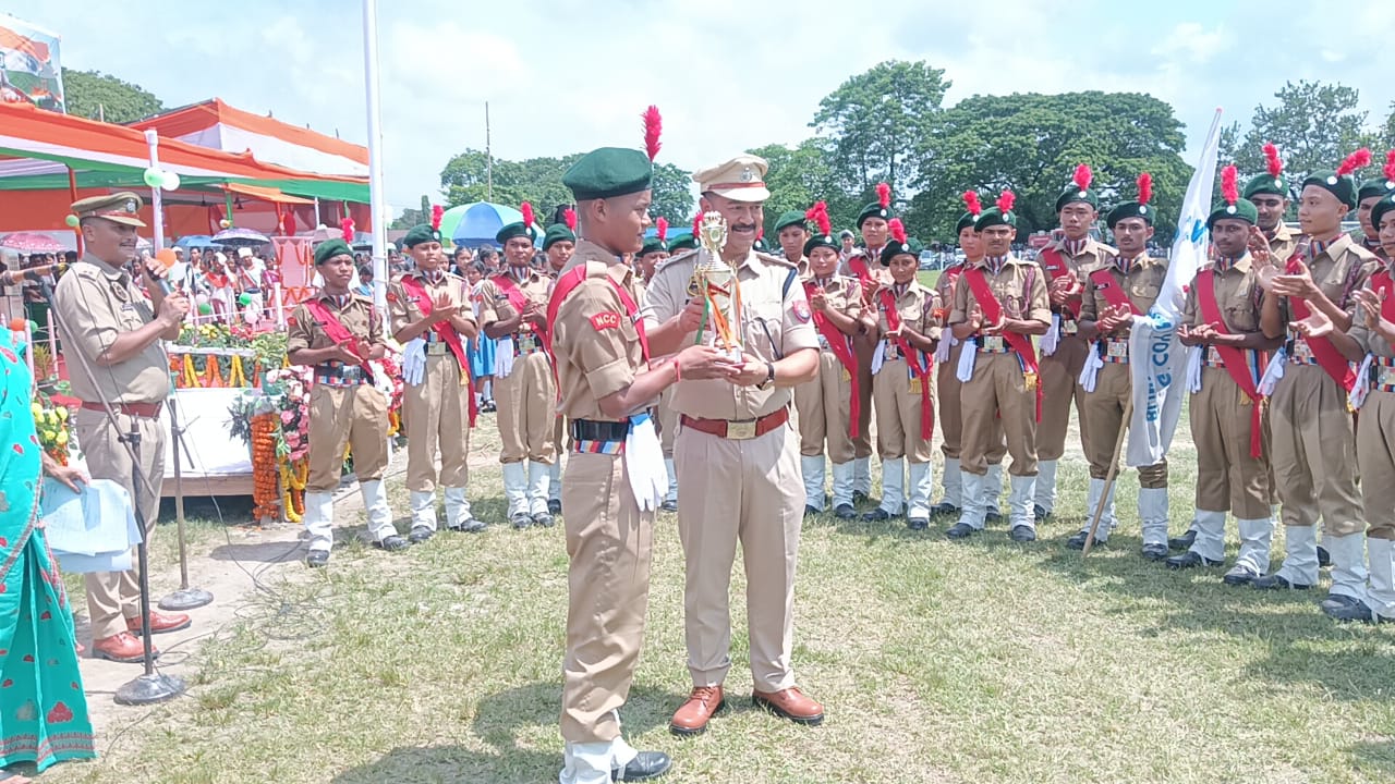 The NCC cadets of Bijni College participated in the Independence Day celebration,2026 at the SDO Office, Bijni, Chirang and secured 3rd Position in the parade march.